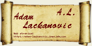 Adam Lackanović vizit kartica